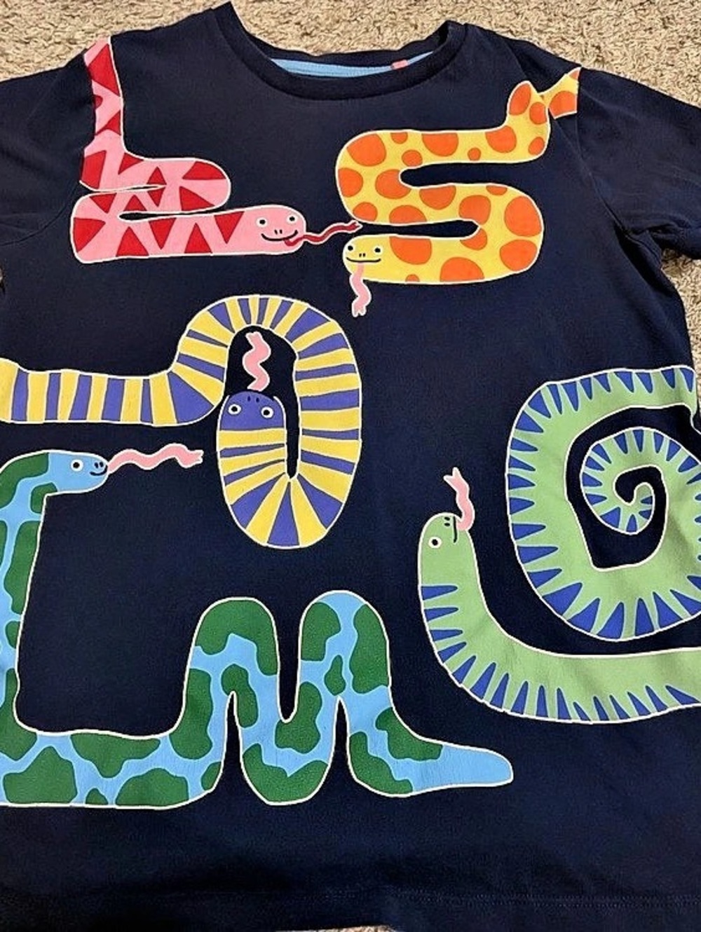 Boden Girls 11-12Y Snake Graphic Short Sleeve Tee